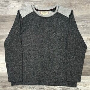 Tommy Bahama Two Toned Heather Gray Mens Large Long Sleeve Crewneck Fleece Shirt